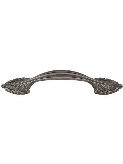 Corinthian Cabinet Pull - 3 3/4 inch Center-to-Center in Corinthian Silver.